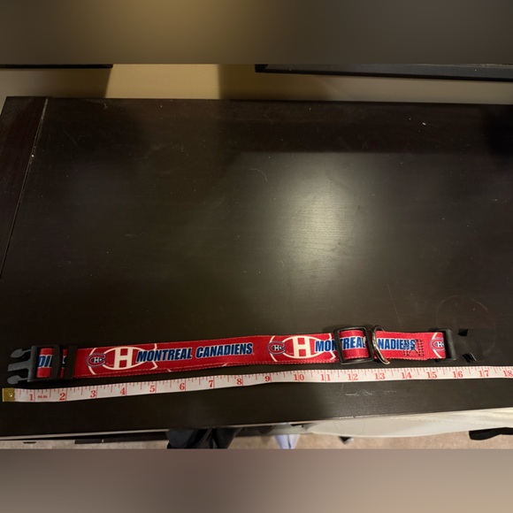 Red Montreal Canadiens Dog Collar - Picture 4 of 4